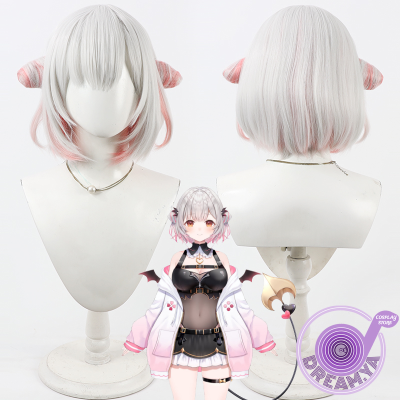 Synthetic Wigs - Peruka Cosplay Suou Patra Vtuber Szara