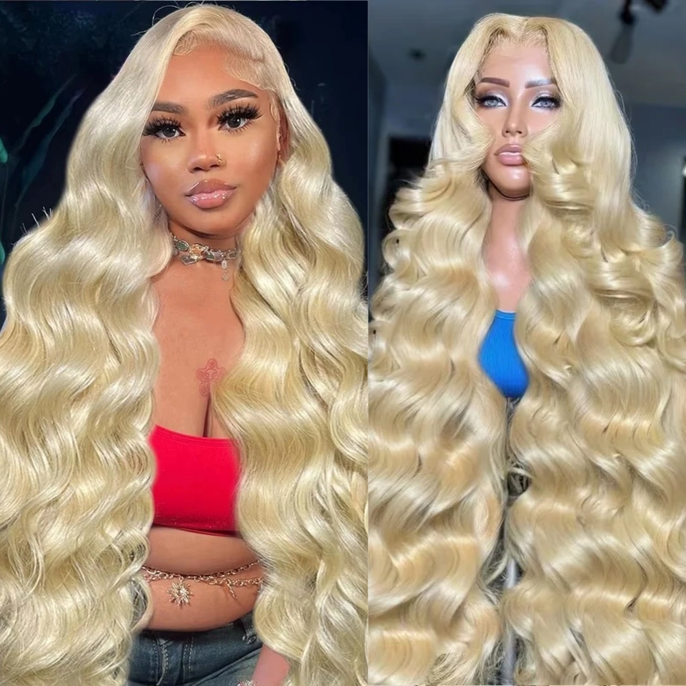 613 Blonde Body Wave Lace Front Wig - Peruki blond 613 o długości 26-30