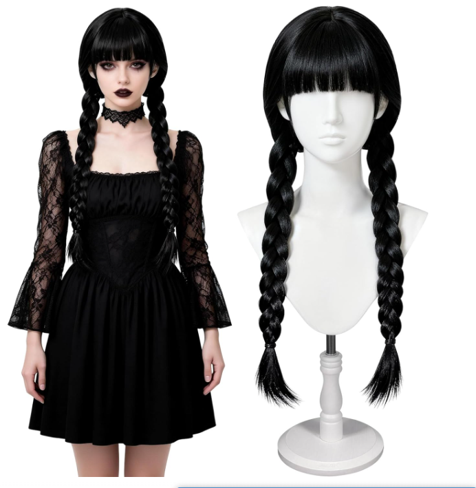 Synthetic Braided Wigs For Black Women - Długie gotyckie peruki cosplay damskie, długie
