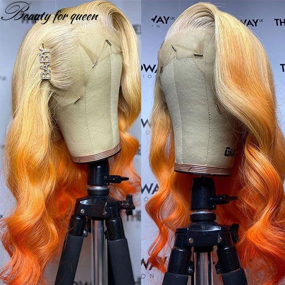 613 Blonde Body Wave Lace Front Wig - Peruki z włosów ludzkich brazylijskich, kolor