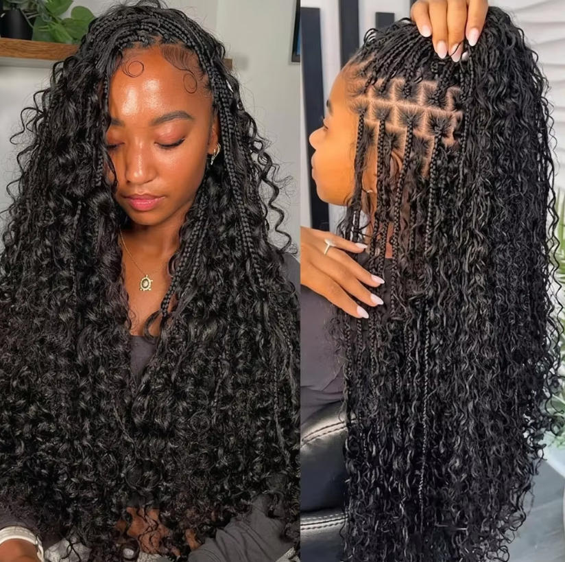 Water Wave Bulk Human Hair For Braiding - Włosy naturalne luzem do zaplatania, głęboka