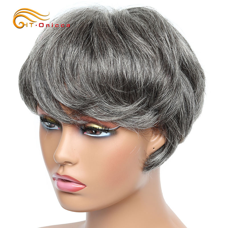 Short Pixie Cut Wig Human Hair Cheap - Tania peruka krótka Proste peruki z