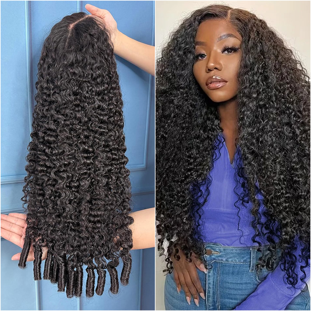 Hd Lace Frontal Wig Human Hair Pre Plucked - Peruka z ludzkich włosów, bezklejowa, z