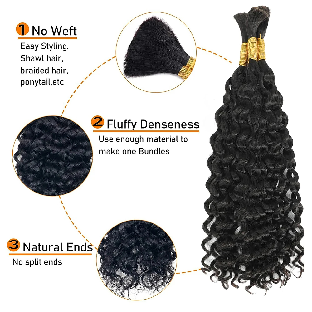 Włosy do wplatania Water Wave, – Water Wave Bulk Human Hair For Braiding recenzja i cena