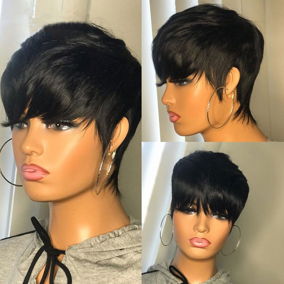 Krótkie peruki z ludzkich włos – Short Pixie Cut Wig Human Hair Cheap recenzja i cena