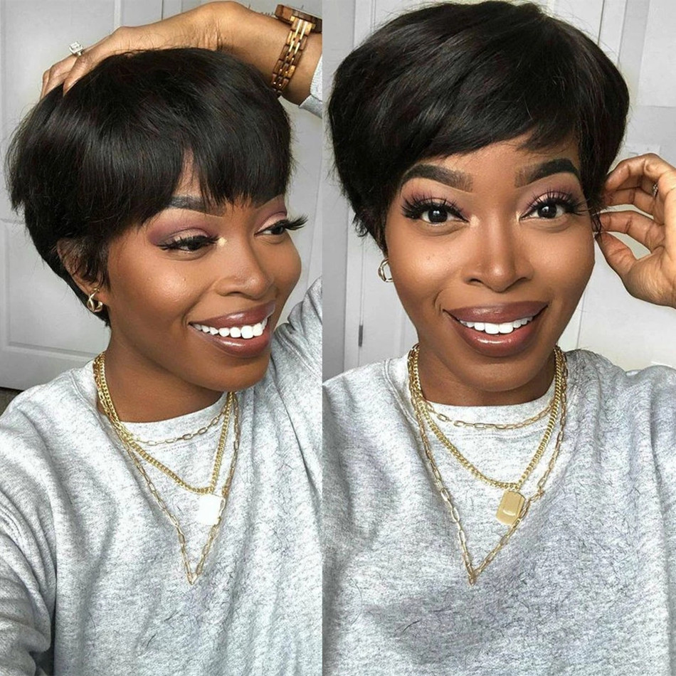 Krótkie peruki z ludzkich włos – Short Pixie Cut Wig Human Hair Cheap recenzja i cena