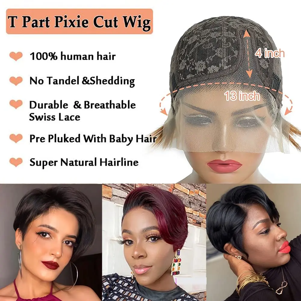 Krótkie peruki z ludzkich włos – Short Pixie Cut Wig Human Hair Cheap recenzja i cena