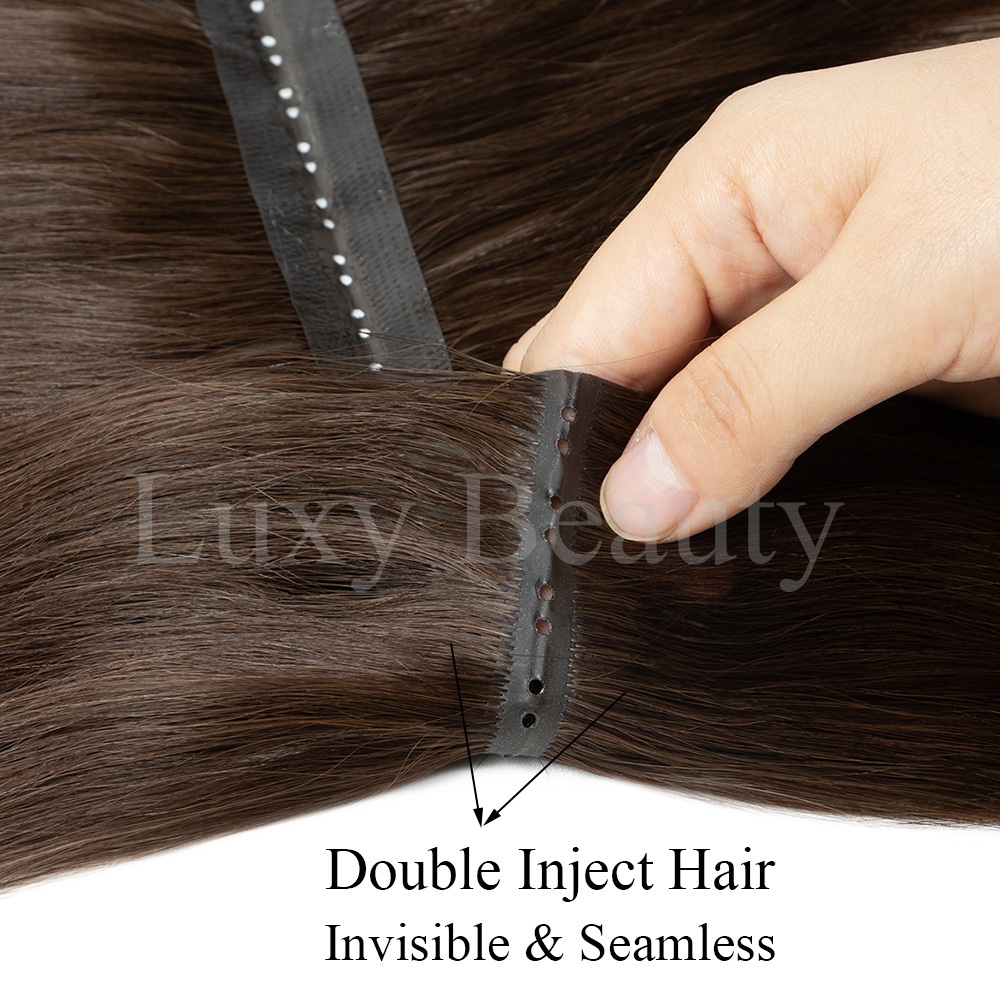 Brązowe doczepiane włosy z otw – Invisible Tape In Extensions Real Hair recenzja i cena