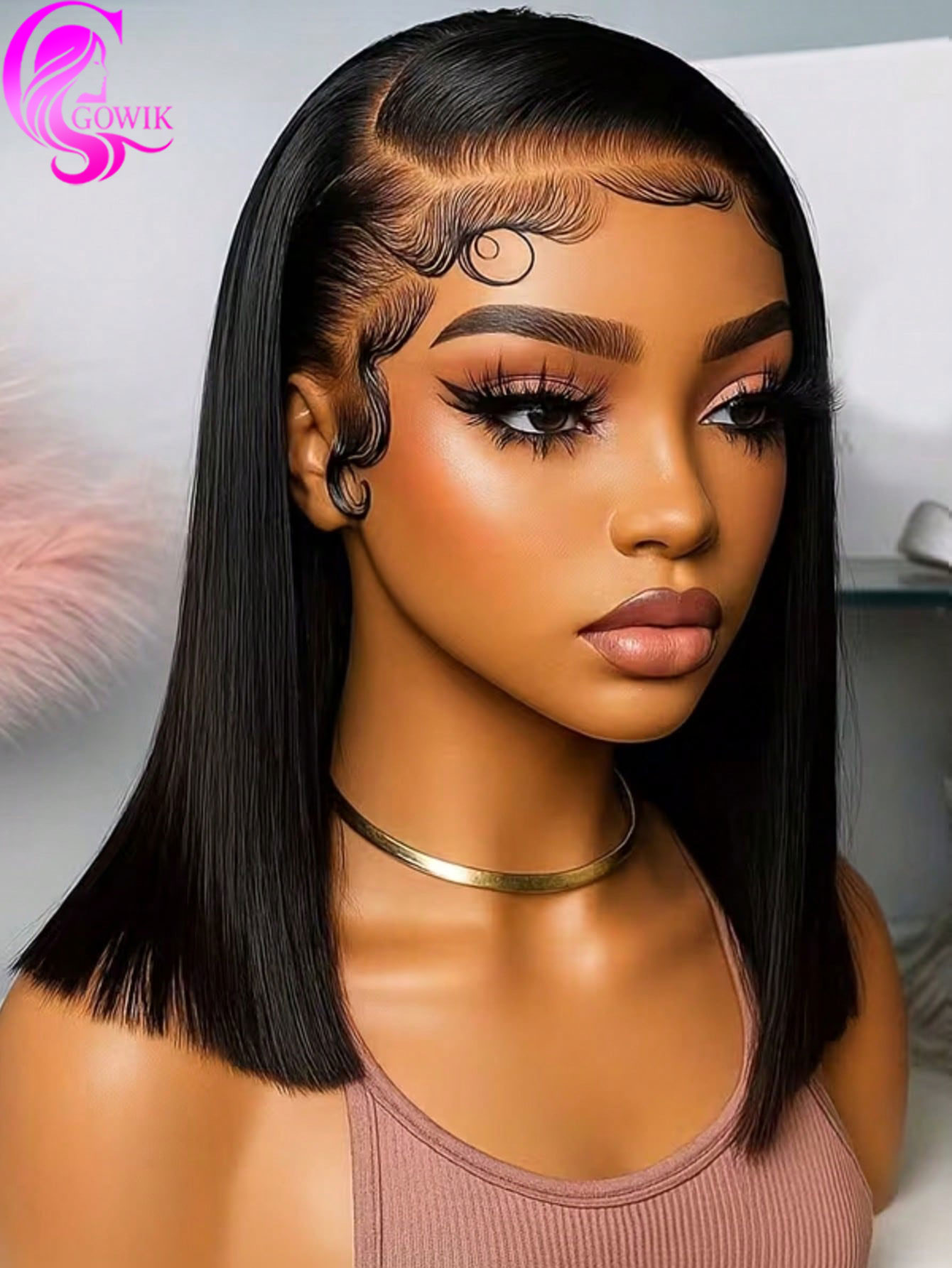 Peruki typu Gowik 250% Density – Pre Parted 13X4 Lace Front Bob Wig recenzja i cena