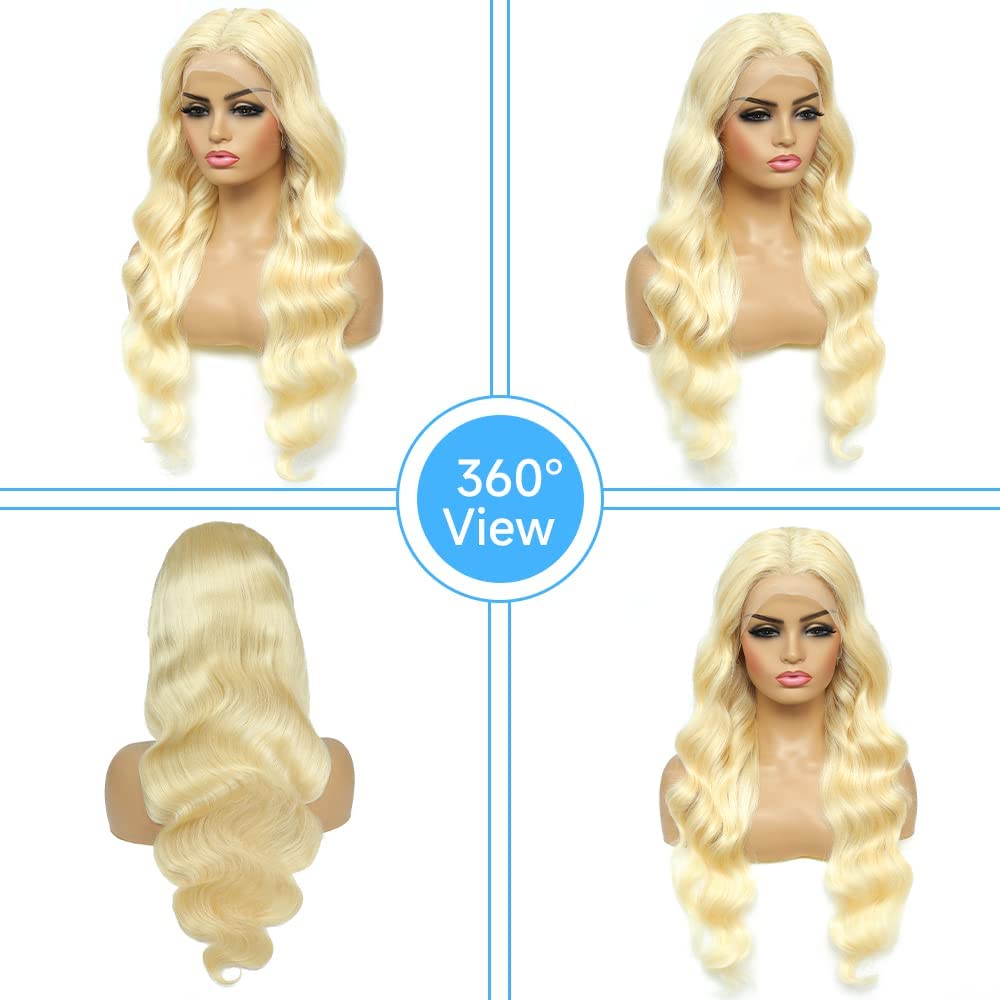 Peruka typu HD Lace Frontal, b – 613 Blonde Body Wave Lace Front Wig recenzja i cena