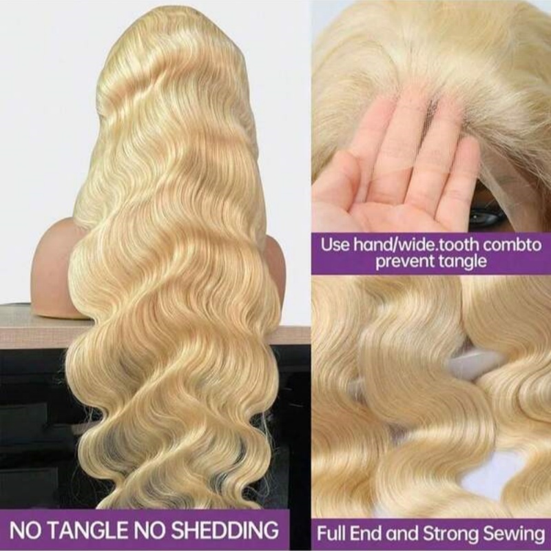 Peruka z ludzkich włosów w kol – 613 Blonde Body Wave Lace Front Wig recenzja i cena
