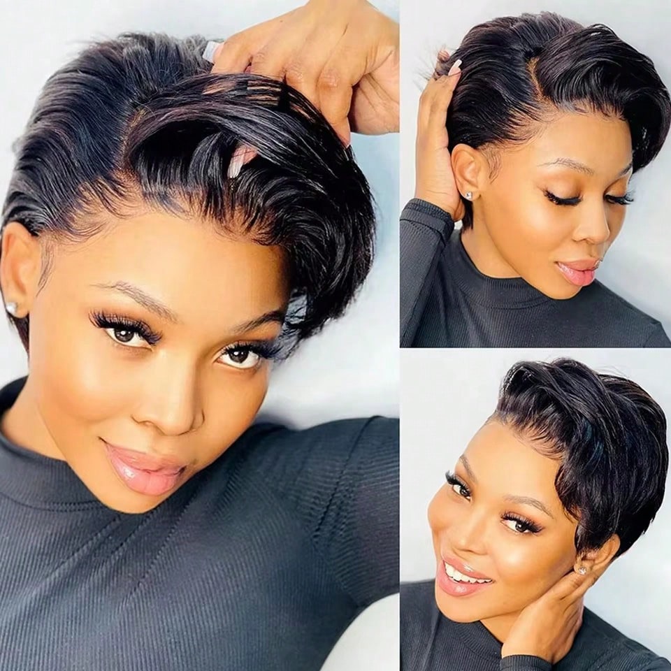 Krótkie, tanie, hurtowe peruki – Short Pixie Cut Wig Human Hair Cheap recenzja i cena