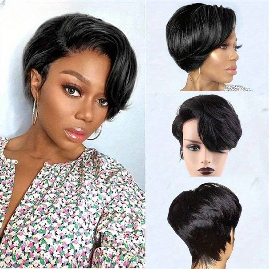 Krótkie, tanie, hurtowe peruki – Short Pixie Cut Wig Human Hair Cheap recenzja i cena