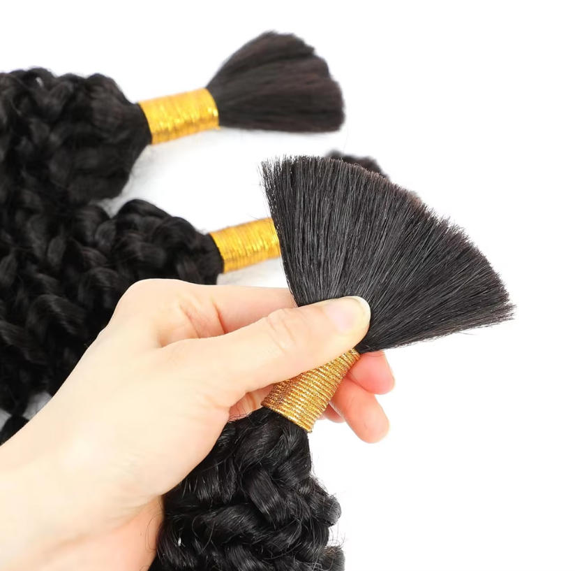 Włosy naturalne luzem do zapla – Water Wave Bulk Human Hair For Braiding recenzja i cena