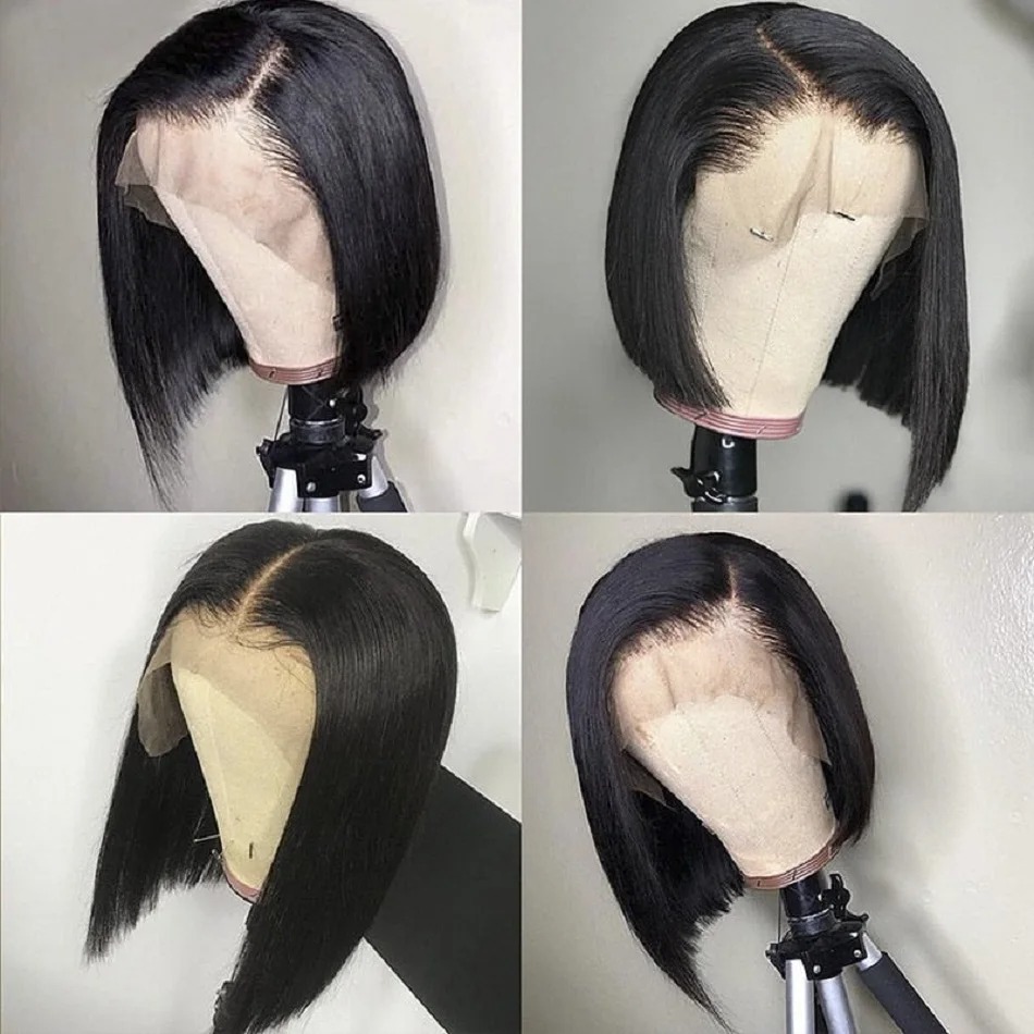 Czarna Peruka Krótka Peruka ty – Pre Parted 13X4 Lace Front Bob Wig recenzja i cena