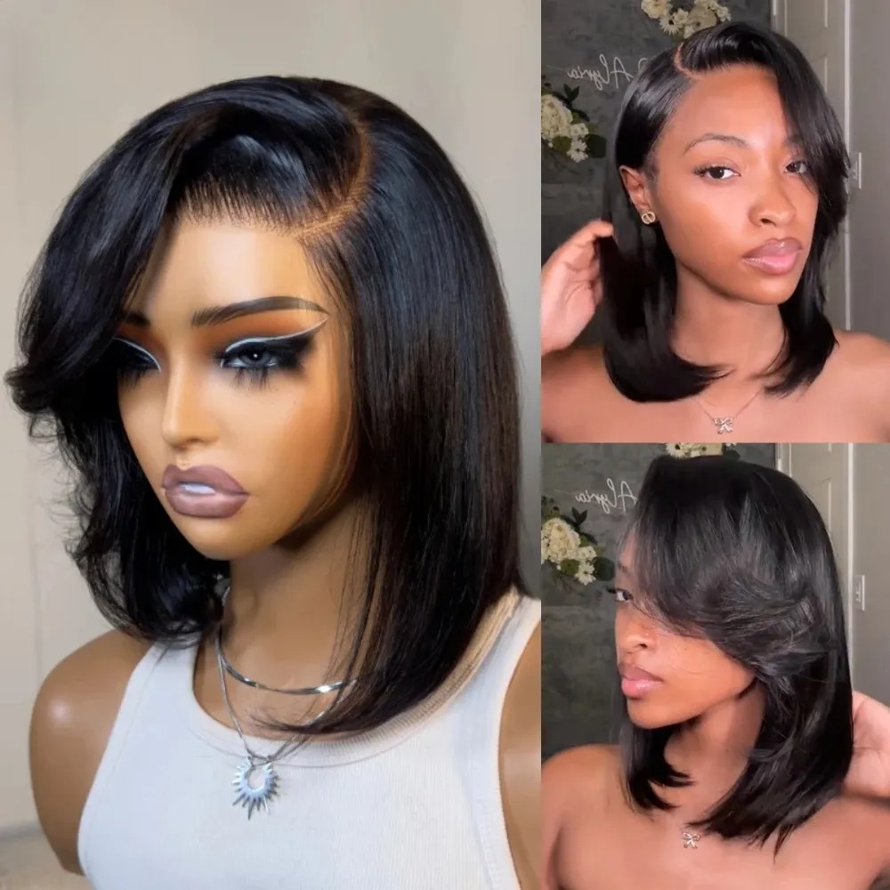 Czarna Krótka Peruka Bob Prost – Pre Parted 13X4 Lace Front Bob Wig recenzja i cena