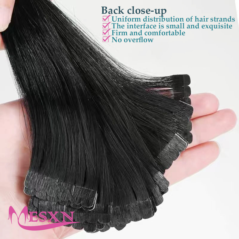 Mini doczepiane włosy naturaln – Invisible Tape In Extensions Real Hair recenzja i cena