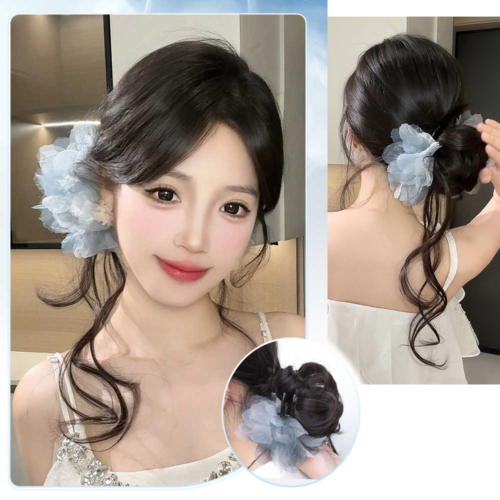 Syntetyczny Krótki Falowany Kr – Claw Clip Messy Bun Hair Piece recenzja i cena