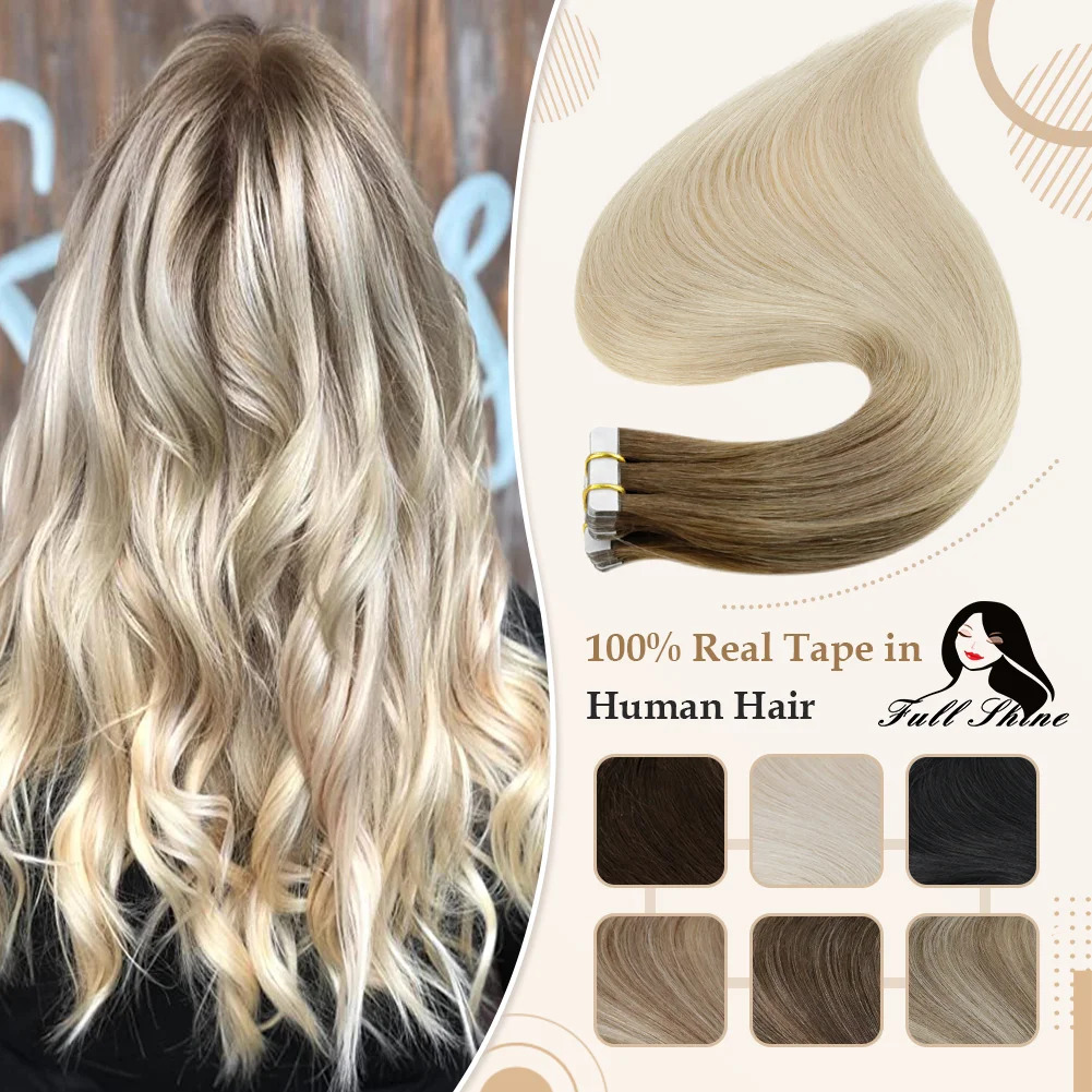 Full Shine Omber Tape in Hair  – Invisible Tape In Extensions Real Hair recenzja i cena