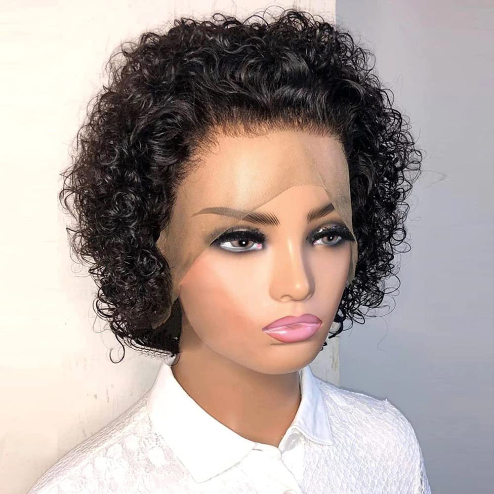 Peruki Pixie Cut 13x4, kręcone – Short Pixie Cut Wig Human Hair Cheap recenzja i cena