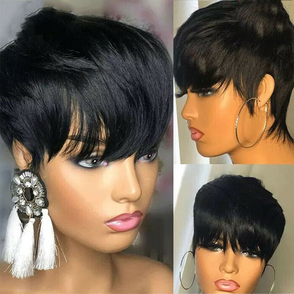Krótka peruka pixie cut z ludz – Short Pixie Cut Wig Human Hair Cheap recenzja i cena
