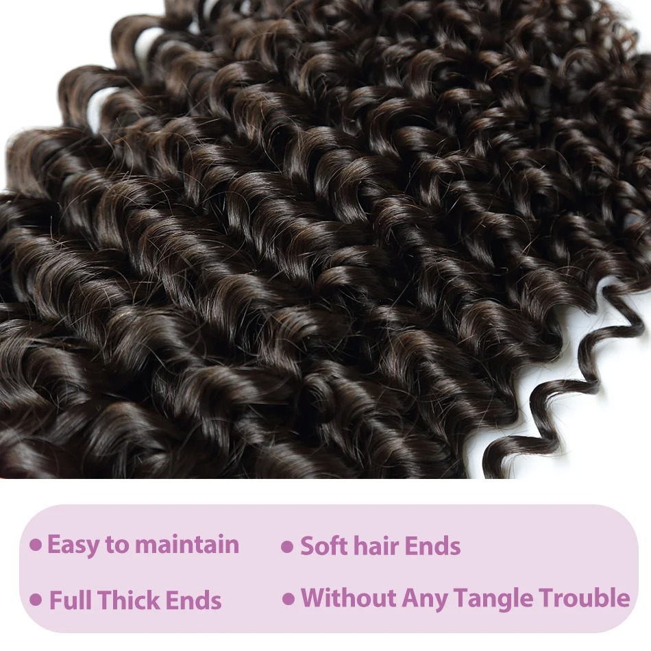 Zestawy włosów Pixie Curl z za – Deep Wave 3 Bundles With Closure recenzja i cena